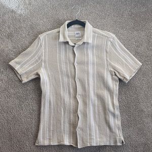 Zara Textured Striped Shirt
